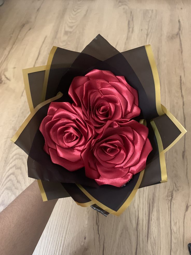 Small Ribbon Flower Bouquet – Ideal for Birthday & Gift Exchange